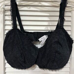 Auden black lace hook bralette size 2x